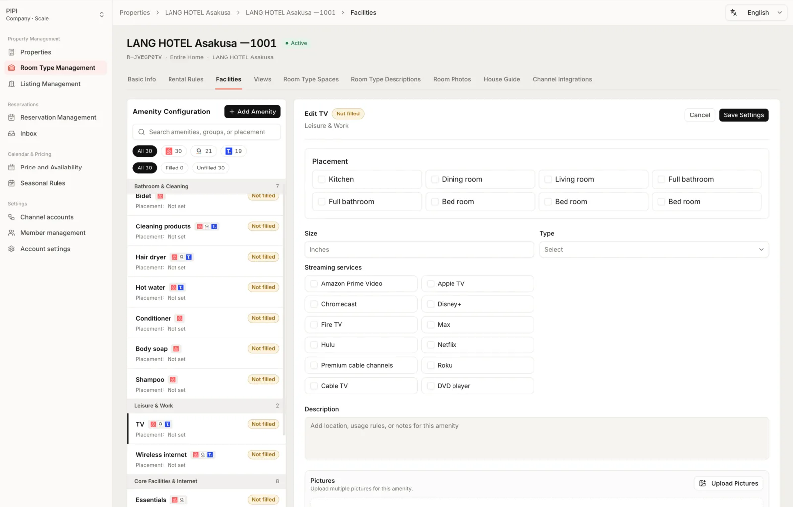 Reservations, staff permissions & house guides